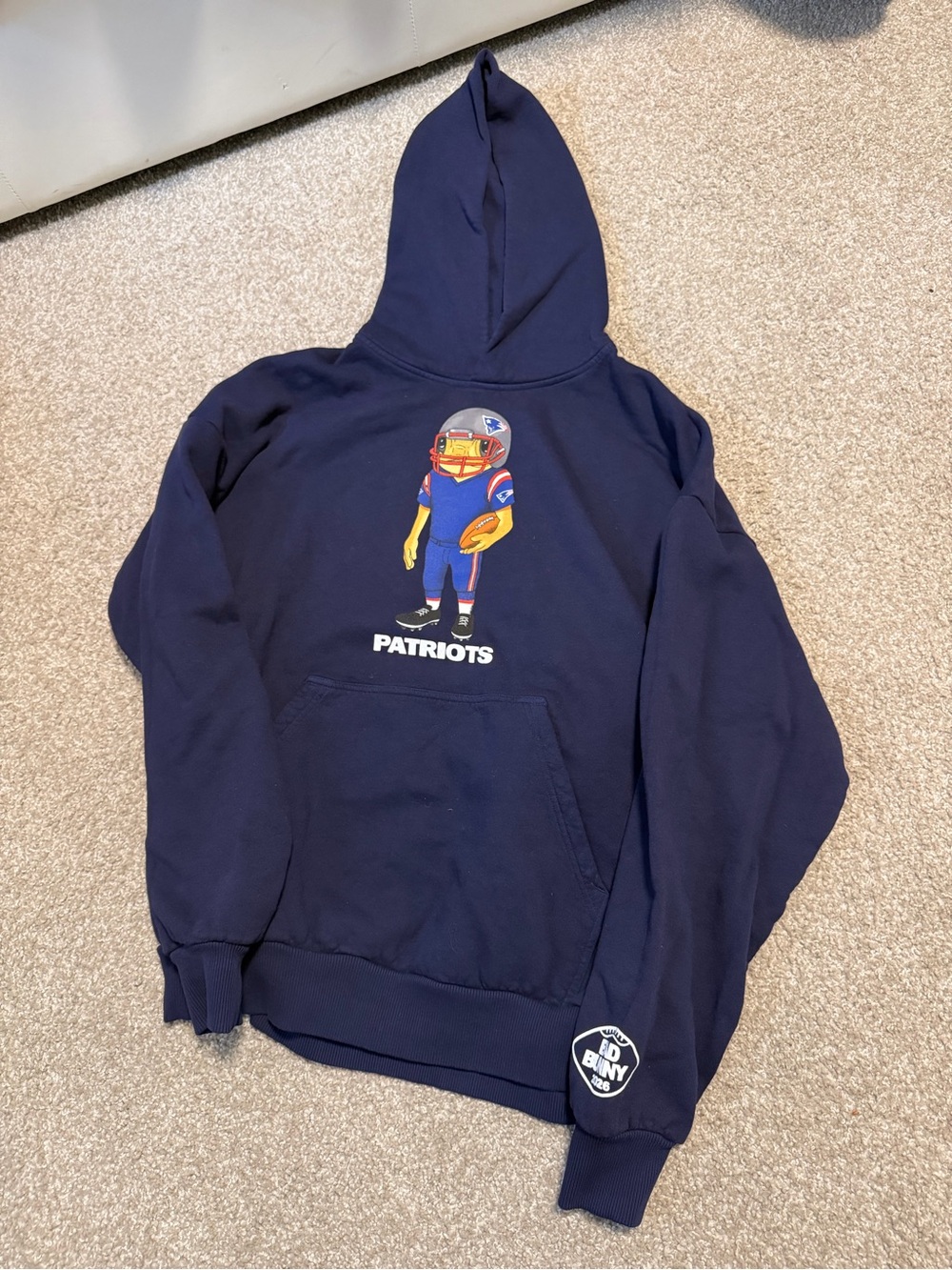Bad Bunny NFL Patriots Pullover Hoodie